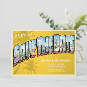 ヴィンテージビーチ先ポストカードの保存 セーブザデート (スタンド正面)