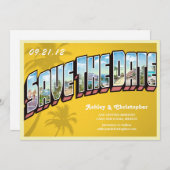 ヴィンテージビーチ先ポストカードの保存 セーブザデート (正面/裏面)