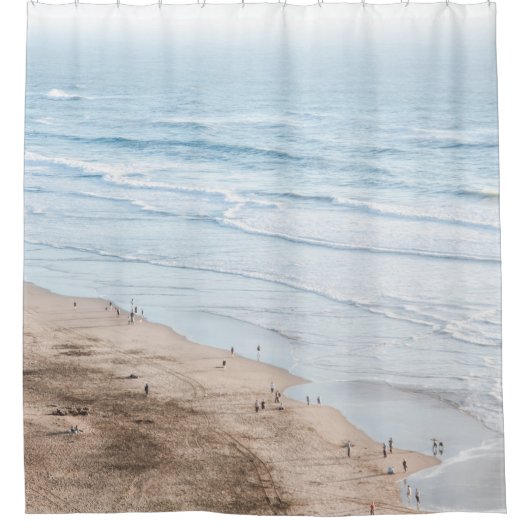 ヴィンテージビーチ写真 シャワーカーテン (正面)