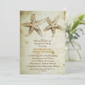 ヴィンテージビーチ婚約パーティ招待状 招待状 (スタンド正面)