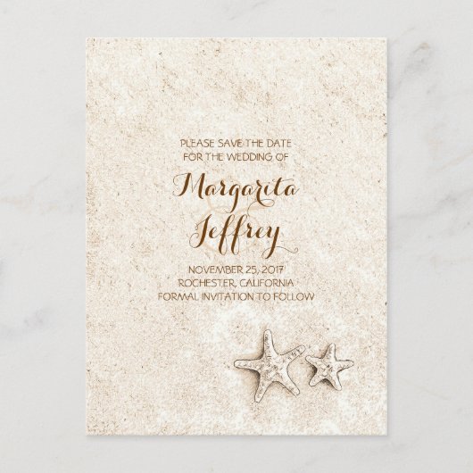 ヴィンテージビーチ日付はがきを保存 案内ポストカード (正面)