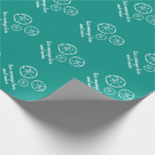 ヴィンテージビーチ殻砂ドルカスタムターコイズ ラッピングペーパー (角)