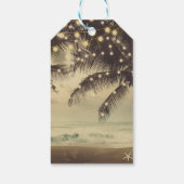 ヴィンテージビーチ海パームツリーズ&ライツ結婚ズ ギフトタグ (裏面)