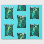 ヴィンテージビーチ準備Mermaidピンアップラッピング紙 ラッピングペーパー (フラット)