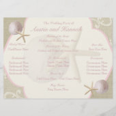 ヴィンテージビーチ結婚式プログラムカード プログラム (裏面)