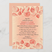 ヴィンテージビーチ結婚式招待状 招待状 (正面/裏面)