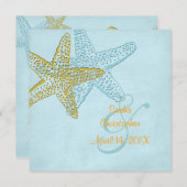 ヴィンテージビーチ結婚式招待状 招待状 (正面/裏面)