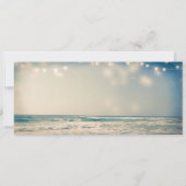 ヴィンテージビーチ結婚式搭乗券チケット結婚ズ 招待状 (裏面)