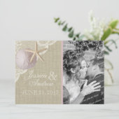 ヴィンテージビーチ結婚式発表 招待状 (スタンド正面)