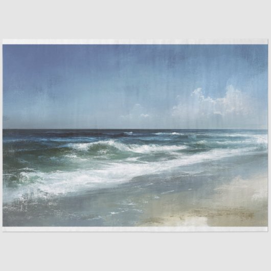 ヴィンテージビーチ風光明媚な景観の切り離し 薄葉紙 (正面)