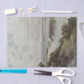 ヴィンテージビーチ風景 薄葉紙 (クラフト)