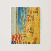 ヴィンテージビーチ7月4日アメリカ独立 ジグソーパズル (縦)