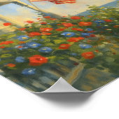 ヴィンテージビーチ7月4日アメリカ独立 ポスター (角)