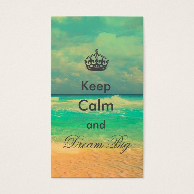 ヴィンテージビーチ「保Calm and  Dream Big」引用文 (正面)