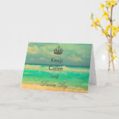 ヴィンテージビーチ「保Calm and  Dream Big」引用文 カード (黄色い花)