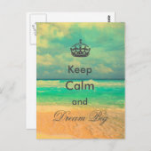 ヴィンテージビーチ「保Calm and  Dream Big」引用文 ポストカード (正面/裏面)