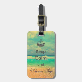 ヴィンテージビーチ「保Calm  and Dream Big」引用文 ラゲッジタグ