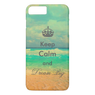 ヴィンテージビーチ「保Calm  and Dream Big」引用文 iPhone 8 Plus/7 Plusケース