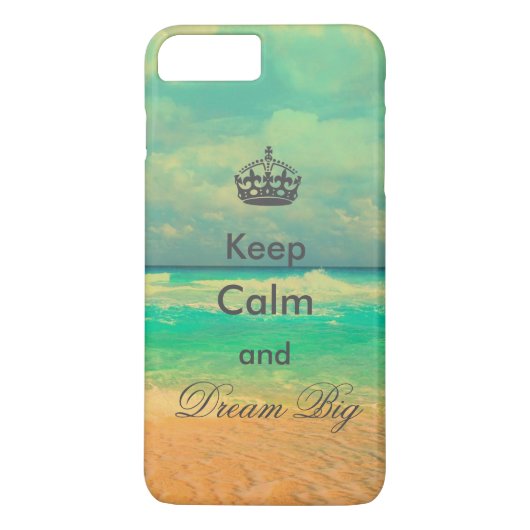 ヴィンテージビーチ「保Calm and  Dream Big」引用文 Case-Mate iPhoneケース (裏面)