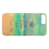 ヴィンテージビーチ「保Calm and  Dream Big」引用文 Case-Mate iPhoneケース (裏面(横))