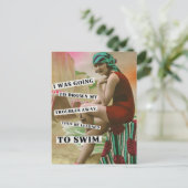 ヴィンテージビーチbabe写真はがき ポストカード (スタンド正面)