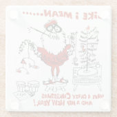 ヴィンテージビートニククリスマスデザイン ガラスコースター (裏面)