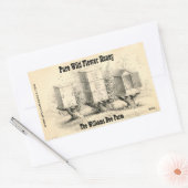 ヴィンテージビーハイブハニージャイルスティッカー 長方形シール (封筒)