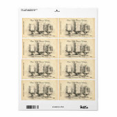 ヴィンテージビーハイブハニージャールラベル ラベル (フルシート)