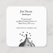 ヴィンテージビーハイブ養蜂 スクエア名刺 (裏面)