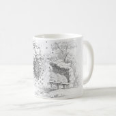 ヴィンテージビーハイブ コーヒーマグカップ (正面右)