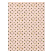 ヴィンテージビーハニカムパターンピンク金ゴールド テーブルクロス (正面)