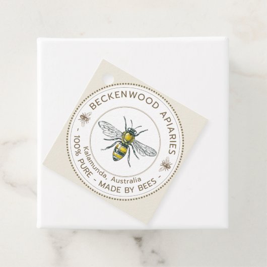 ヴィンテージビーハニージャールクラフトネックラベルビーキーパー フェイバータグ (インサイチュ)