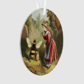 ヴィンテージビービクトリアンガールハニーポットインフォレスト オーナメント (正面)