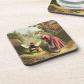 ヴィンテージビービクトリアンガールハニーポットフォレスト コースター (左側)