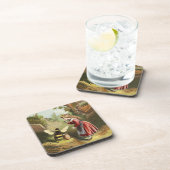 ヴィンテージビービクトリアンガールハニーポットフォレスト コースター (右側)