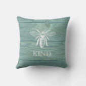 ヴィンテージビービービーズkindアクアウッド装飾用クッション クッション (裏面)