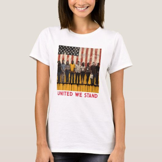 ヴィンテージビーブヒップスター愛国心ティー解放！ Tシャツ (正面)