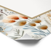 ヴィンテージビーブルーワイルドフラワーカスタム ポスター (コーナー)