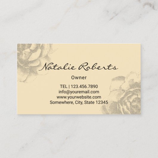 ヴィンテージビーホームメイドハニービーキーパーファーム 名刺 (裏面)