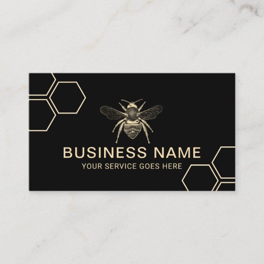 ヴィンテージビーホームメイドハニービーキーパーファーム 名刺 (正面)