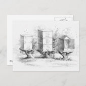 ヴィンテージビーボックスハチミツ ポストカード (正面/裏面)