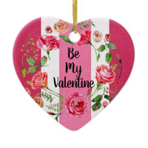 ヴィンテージビーマイバレンタインピンク白ストライプのカスタム