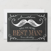 ヴィンテージビーマイ花婿介添人 | Groomsmenの複数形 招待状 (正面)