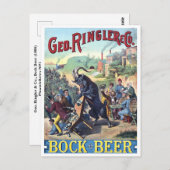 ヴィンテージビールのポスター ポストカード (正面/裏面)