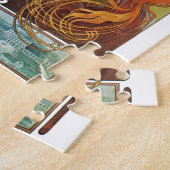 ヴィンテージビールアールヌーボーアルフォンスミュシャアート ジグソーパズル (側面)