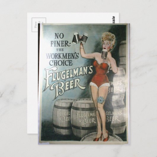 ヴィンテージビールポスター素晴らし、労働者の選択なし ポストカード (正面/裏面)
