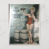 ヴィンテージビールポスター素晴らし、労働者の選択なし ポストカード (正面)