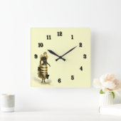 ヴィンテージビーレディ スクエア壁時計 (ホーム)