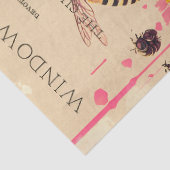 ヴィンテージビーローズブーケエフェメラデクページ組織 薄葉紙 (詳細)