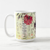 ヴィンテージビーローズブーケエフェメラ コーヒーマグカップ (左)